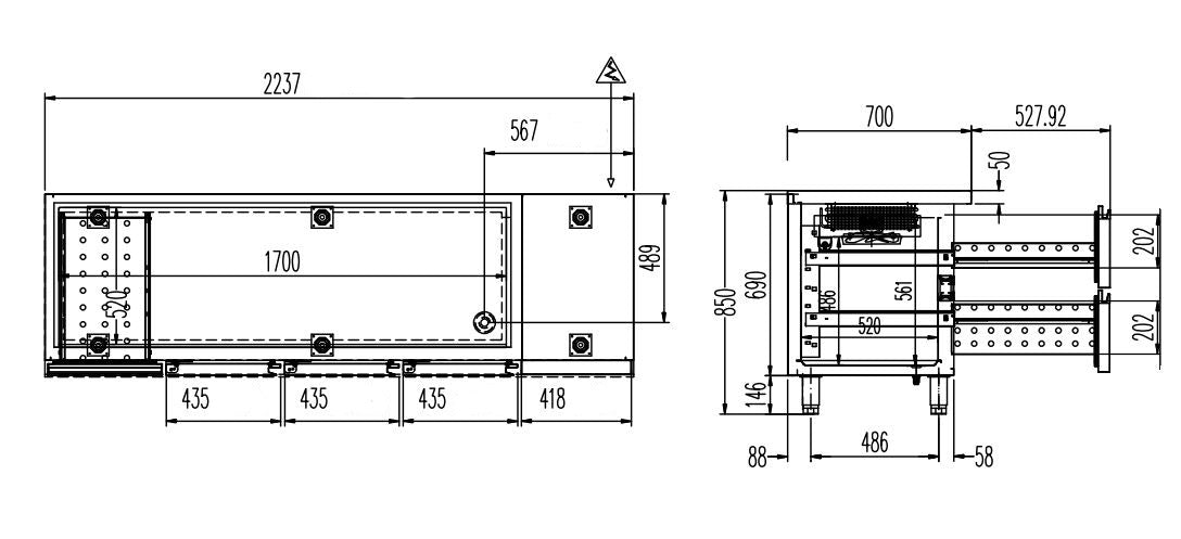 Kühltisch Profi 3/2 Superior - GN 1/1