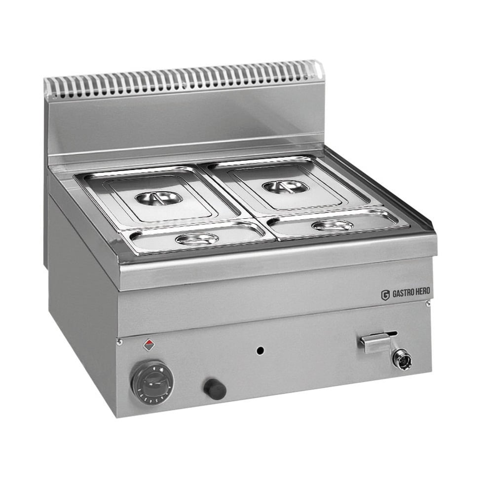 Gas Bain-Marie Serie 66 - 60/60 - GN 1/1+1/4+1/4 Tischgerät