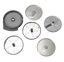 Dito Sama Scheiben-Set PROFI (2mm & 5mm Schneiden, 3mm & 7mm Reiben, 10mm Schneiden, 10x10mm Würfeln - Ø 175 mm)