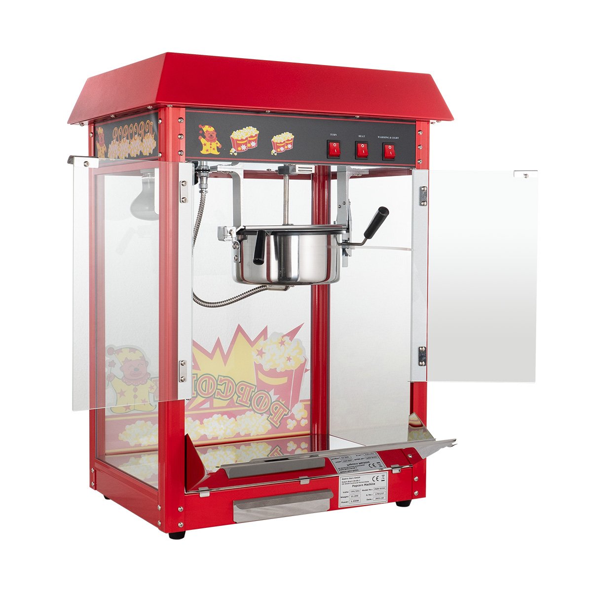 Popcornmaschine ECO 5 kg/h mit 1 Kessel