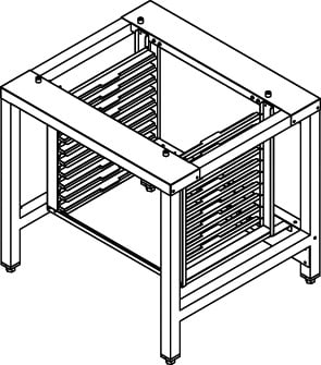 Schienenset für Untergestell SFCM für Dexion Kombidämpfer & Heißluftofen