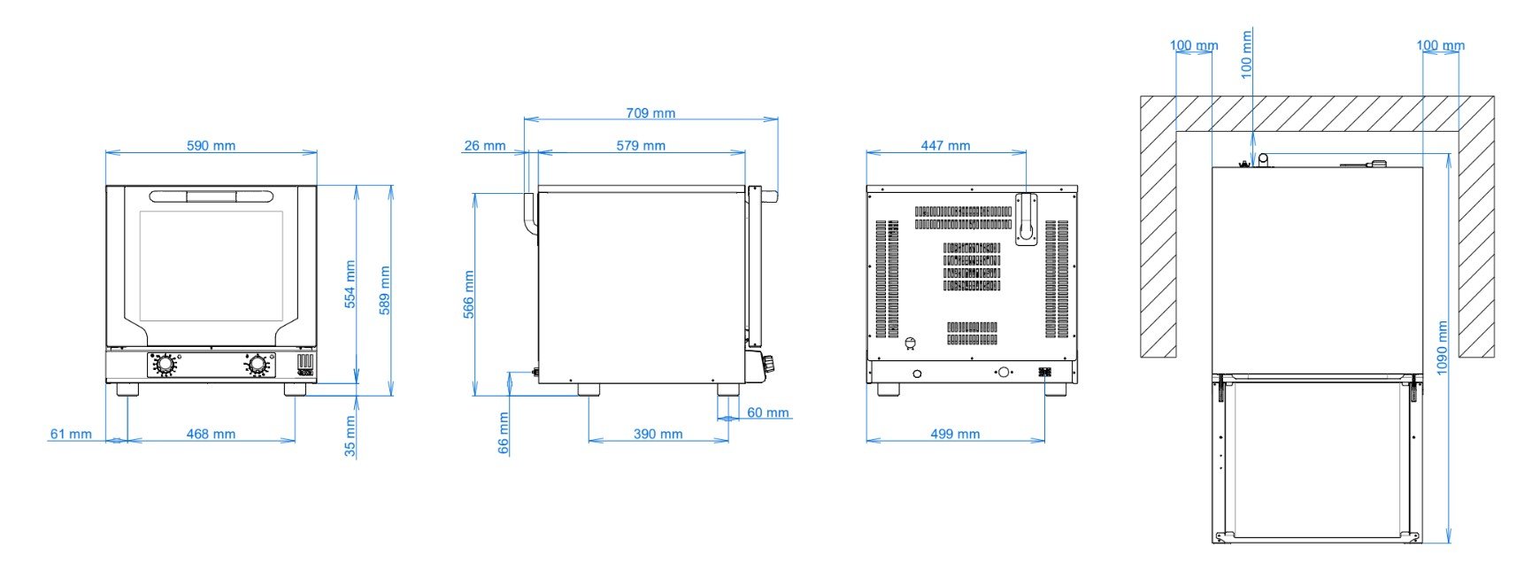 Tecnoeka Elektrischer Umluft -Konvektionsofen EKF 423 P