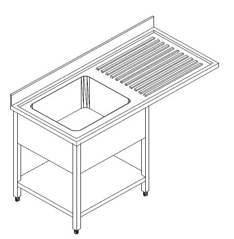 Spülzentrum ECO 12x7 mit 1 Becken links