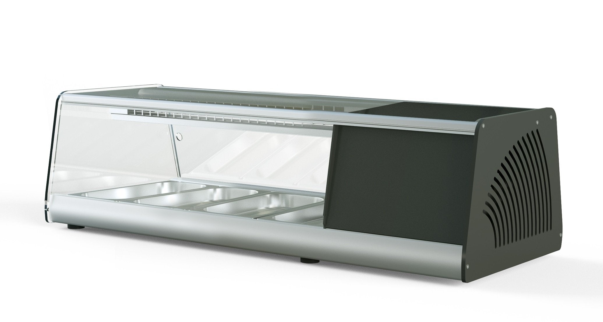 Sushi Vitrine PROFI 4x1/3GN - eckiges Glas