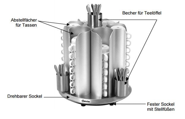 Tassenwärmer für 48 Tassen