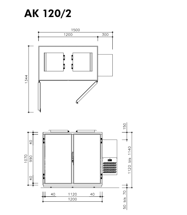 Hefa Abfallkühler 2x 120L