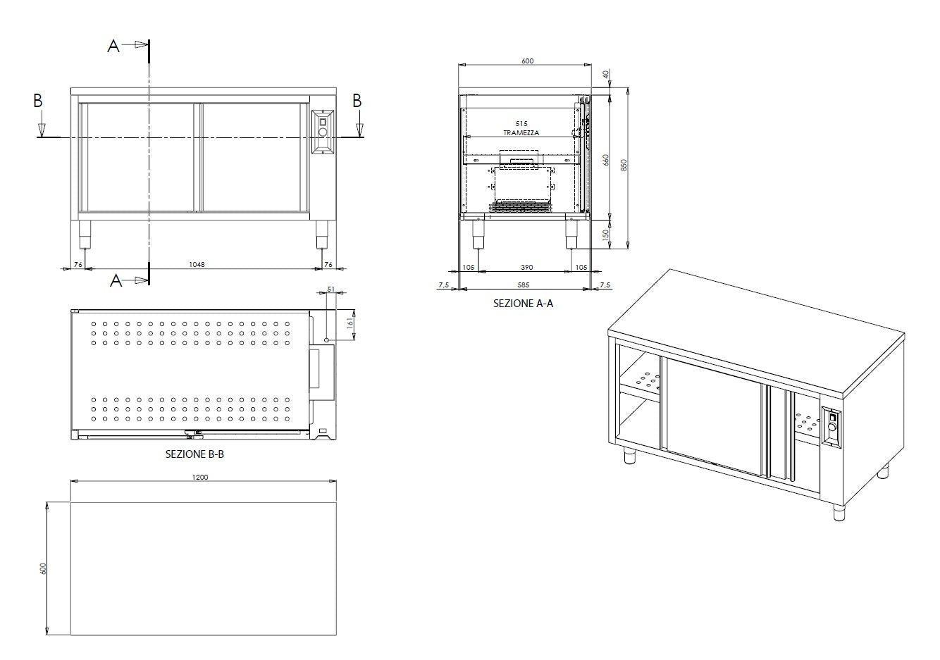 Wärmeschrank ECO 14x7 mit Schiebetüren