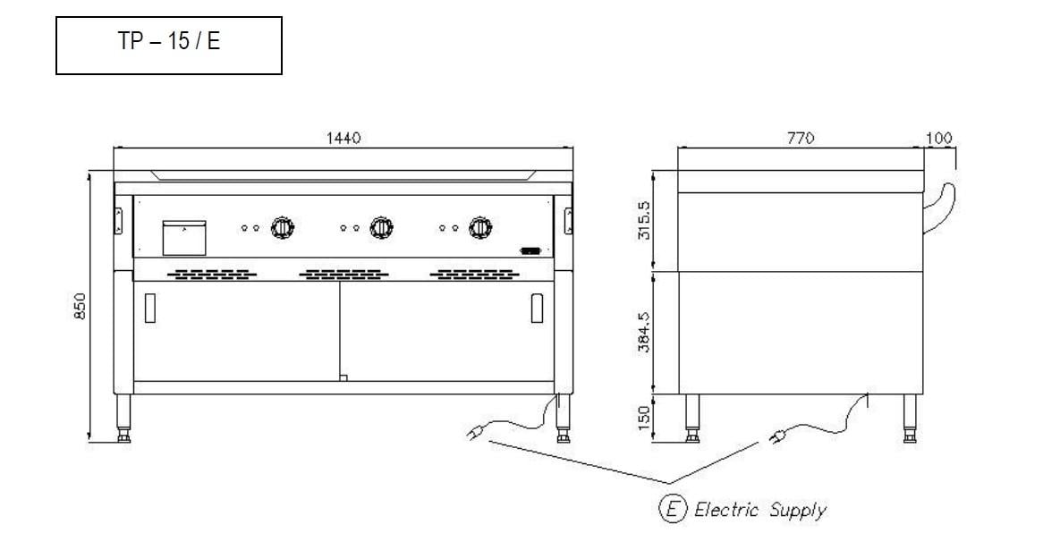 Nayati Elektro Teppan Yaki Grill TP15/E