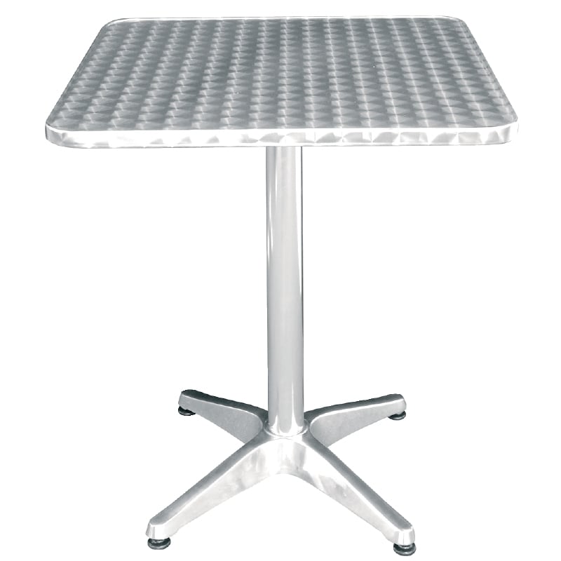 Bolero Bistrotisch 600x600 mm Edelstahl, 1 Bein