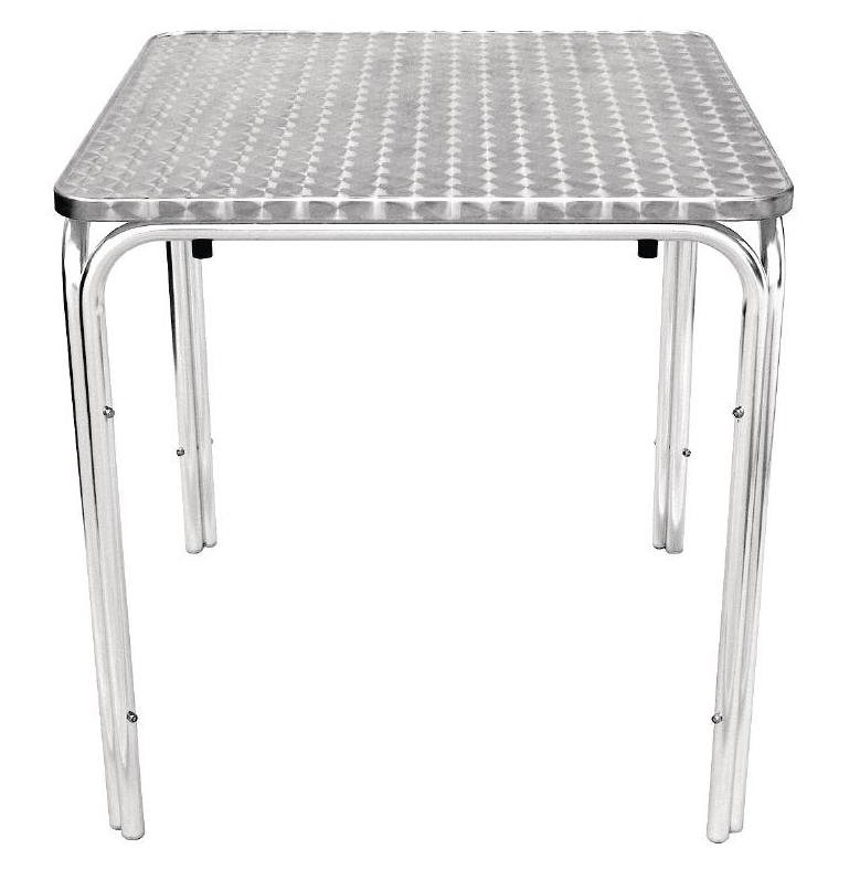 Bolero Bistrotisch 600x600 mm Edelstahl, 4 Beine