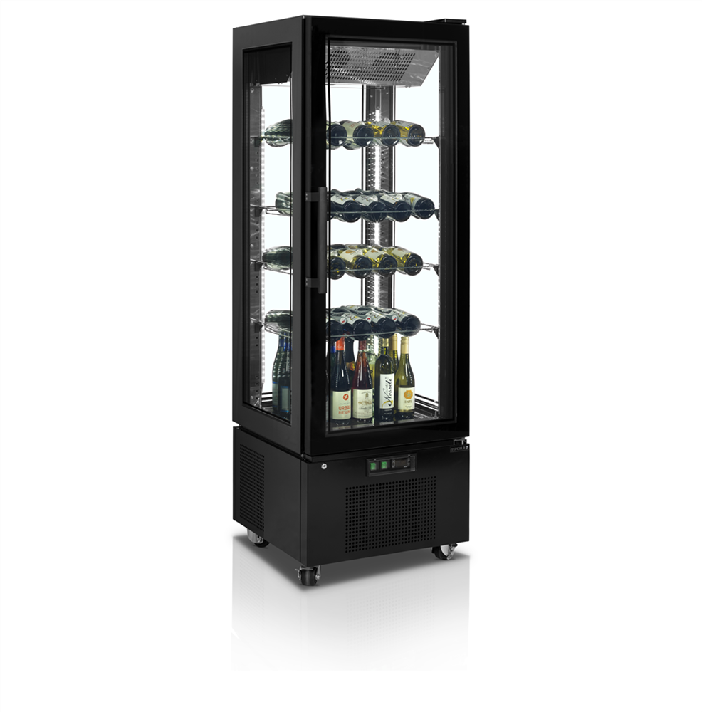 Tefcold Standkühlvitrine UPD400-C schwarz