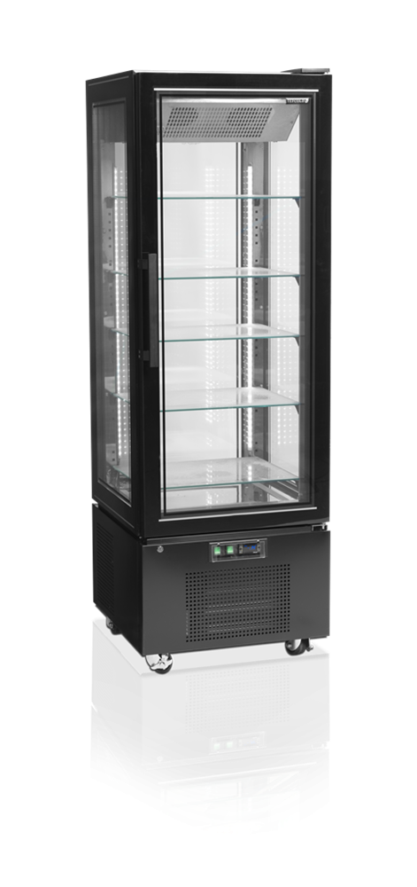 Tefcold Standtiefkühlvitrine UPD400-F schwarz